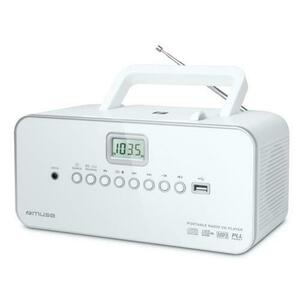 Micro Sistem Audio Portabil Muse M-28 RDW MSE00075, CD-Player, Radio, AUX-in (Alb) imagine