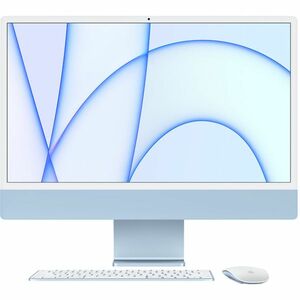 Sistem All-In-One Apple iMac 2021 24" Retina 4.5K Apple M1 8-core CPU 8-core GPU RAM 8GB SSD 256GB Tastatura INT Mac OS Big Sur Blue imagine