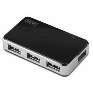 Hub 4-port USB 2.0 HighSpeed, Power Supply, black imagine