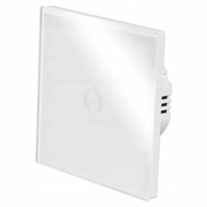 Intrerupator Smart, control touch, IP45, sticla securizata, buton tactil iluminat, alb imagine