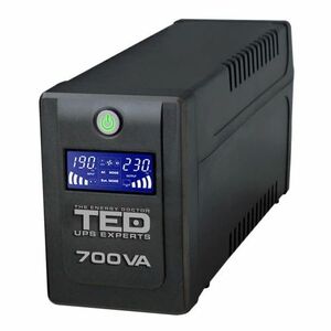 UPS NOU TED Electric 700VA / 400W Line Interactive, 2 iesiri schuko, Display LCD imagine