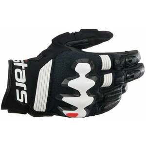 Alpinestars Halo Leather Gloves Black/White 3XL Mănuși de motocicletă imagine