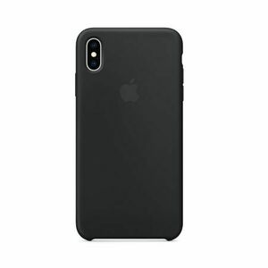 Capac protectie spate Apple Silicone Case pentru iPhone XS Max Black imagine