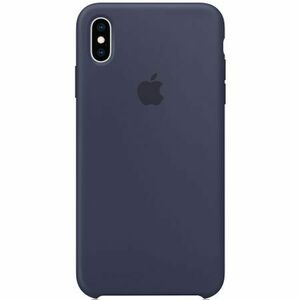 Capac protectie spate Apple Silicone Case pentru iPhone XS Max Midnight Blue imagine