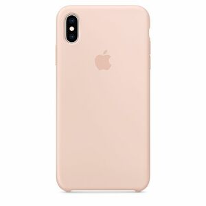 Capac protectie spate Apple Silicone Case pentru iPhone XS Max Pink Sand imagine