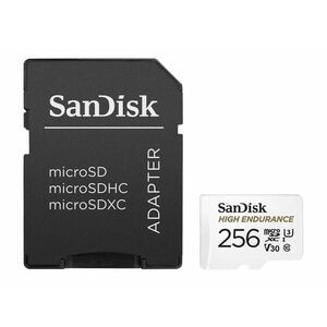 Card de memorie Sandisk High Endurance GN6IA Micro SDXC 256GB Clasa 10 V30 UHS-I U3 + adaptor imagine