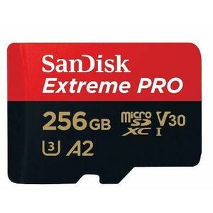 Card memorie Sandisk Extreme Pro microSDXC, 256GB, UHS-I, U3, Clasa 10 + Adaptor SD imagine