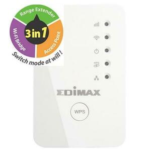 Range Extender Wireless Edimax EW-7438RPn mini, 3 in 1 (Range Extender, Access Point, Wi-Fi Bridge) 300 Mbps, 2 Antene interne imagine