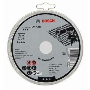 Set 10 discuri Bosch Standard for Inox 125 x 1 x 22.23 mm, pentru polizor unghiular imagine