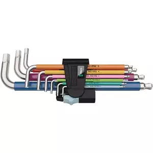 Set chei imbus din inox multicolore cu bila, WERA Hex-Plus, 9 piese imagine