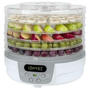 Deshidrator de fructe, legume si ciuperci Teesa TSA3031, 250W, capacitate 5kg (Alb/Gri) imagine