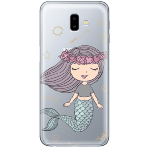 Protectie Spate Lemontti Art Little Mermaid LEMHSPJ6PLM pentru Samsung Galaxy J6 Plus (Multicolor) imagine