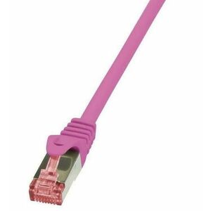 Cablu S/FTP LogiLink CQ3089S, Cat.6A, Patchcord (Roz) imagine