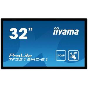 Monitor AMVA3 LED IIyama 31.5inch TF3215MC-B1, Full HD (1920 x 1080), VGA, HDMI, Touchscreen, Waterproof IP65 (Negru) imagine