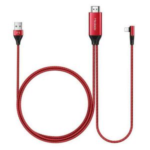 Cablu de date Mcdodo Plug&Play CA-6401, Lightning - HDMI+USB, 2 m (Rosu) imagine