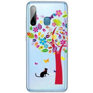 Protectie Spate Lemontti Painted Tree and Cat EDA00396202F pentru Samsung Galaxy A11 / M11 (Multicolor) imagine