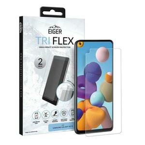 Folie Protectie Eiger Clear Tri Flex EGSP00649 pentru Samsung Galaxy A21s, 2buc (Transparent) imagine