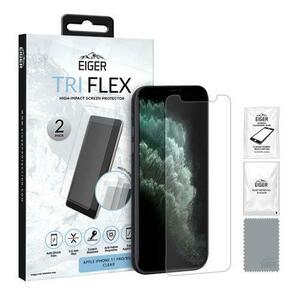Folie Sticla Eiger Clear Tri Flex EGSP00526 pentru iPhone 11 Pro/XS/X, 0.4 mm, 5H (Transparent) imagine