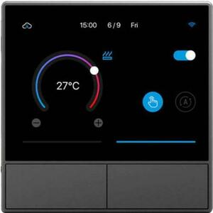 Intrerupator inteligent cu touch si functie termostat Sonoff NS Panel (Negru) imagine