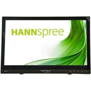 Monitor TFT LED Hannspree 15.6inch HT161HNB, HD Ready (1366 x 768), VGA, HDMI, Touchscreen, Boxe (Negru) imagine