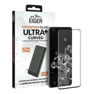 Folie Eiger Sticla + Ultra 3D Case Friendly compatibila cu Samsung Galaxy S20 Ultra, Clear Black imagine