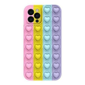 Husa Lemontti Heart Pop it compatibila cu iPhone 13 Pro Max, Multicolor 3 imagine