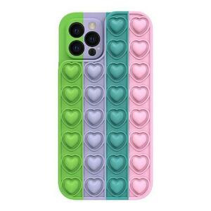 Husa Lemontti Heart Pop it compatibila cu iPhone 13 Pro Max, Multicolor 5 imagine