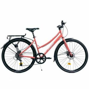 Bicicleta Pegas Hoinar aluminiu 28 inch, Shimano Deore 9 viteze, Roz Mat imagine