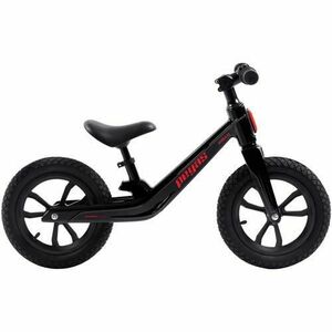 Bicicleta Pegas Micro fara pedale, pentru copii din Magneziu cu Kit de Schi Inclus, roti 12 inch, Negru/Rosu imagine