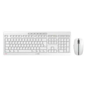 Kit Tastatura si mouse Wireless Cherry STREAM RECHARGE, USB, Layout US (Gri) imagine