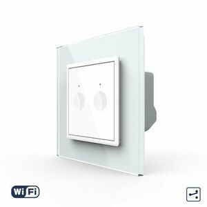 Intrerupator Dublu Cap Scara / Cruce Wi-Fi cu Touch LIVOLO – Serie Noua, Alb imagine