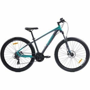 Bicicleta MTB Pegas Drumet, cadru aluminiu, marime XS, 24 viteze, manete schimbator Shimano, frane disc fata/spate, roti 27.5 inch, Turcoaz imagine