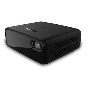 Videoproiector Philips PicoPix Micro 2TV, DLP, WVGA (854 x 480), HDMI, USB, Wireless, Difuzor 10W (Negru) imagine