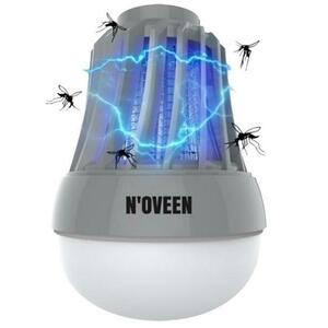 Bec LED anti-insecte Noveen IKN823 LED, Lampa UV, 6 W, 800 V, Portabil (3 x AAA), IPX4 (Alb/Gri) imagine