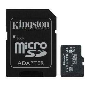 Card de memorie Kingston Industrial microSD, 8GB, UHS-U3, Clasa 10 + adaptor SD imagine