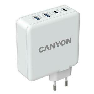 Incarcator retea Canyon H-100, 2 x USB Type-C, 2 x USB Type-A (Alb) imagine