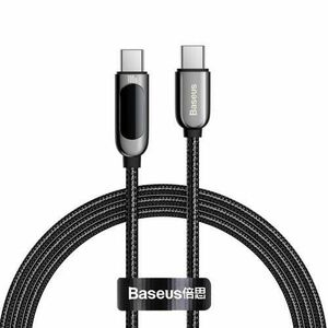 Cablu de date Baseus 6953156206571, USB-C - USB-C, 100W, 1m, Negru imagine