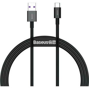 Cablu de date Baseus CATYS-A01, USB - USB Type-C, 2 m, Fast Charge, 66W, Negru imagine