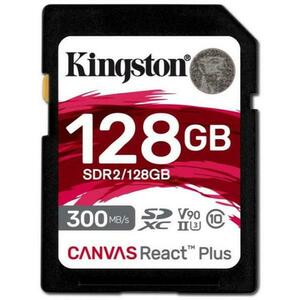Card de memorie Kingston Canvas React Plus SDXC, 128GB, UHS-II U3, Clasa 10, V90 imagine