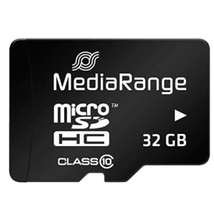 Card de memorie MediaRange MicroSDHC, 32GB, Clasa 10 + Adaptor SD imagine
