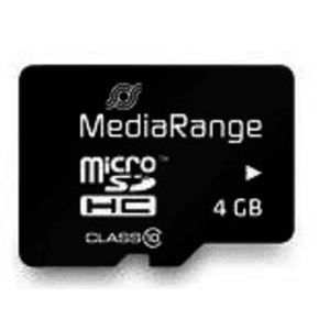 Card de memorie MediaRange MicroSDHC, 4GB, Clasa 10 + Adaptor SD imagine