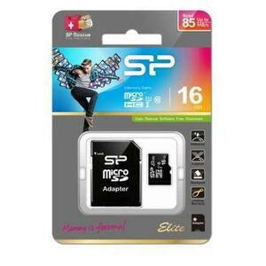 Card de memorie Silicon Power Elite MicroSDHC, 16 GB, UHS-I U1, Clasa 10 + Adaptor SD imagine
