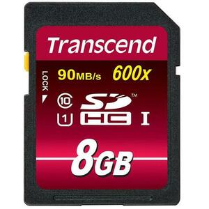 Card de memorie Transcend SDHC, 8GB, UHS-I U1, 600x, Clasa 10 imagine