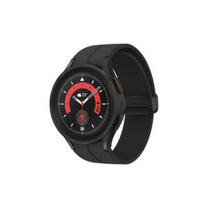 Smartwatch Samsung Galaxy Watch 5 Pro SM-R925 4G LTE, Procesor Exynos W920, ecran 1.4inch, 1.5GB RAM, 16GB Flash, Bluetooth 5.2, Carcasa Titan, 45mm, Bratara silicon, Waterproof 5ATM (Negru) imagine
