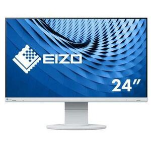 Monitor IPS LED EIZO FlexScan 23.8inch EV2460-WT, Full HD (1920 x 1080), VGA, DVI, HDMI, DisplayPort, Pivot, Boxe (Alb) imagine