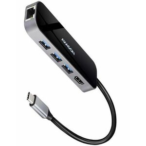 Hub USB AXAGON HMC-6GL, USB 3.2, USB Tip C 20 cm (Negru/Gri) imagine
