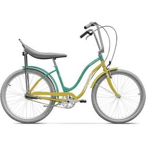 Bicicleta Pegas Strada 2, 26 inch, cadru aluminiu (Verde/Auriu) imagine