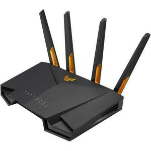Router Gaming Wireless ASUS TUF Gaming AX3000 V2, AX3000, Dual Band, Wi-Fi 6, 4 antene Wi-Fi (Negru) imagine