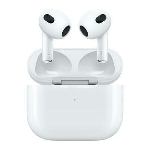 Casti True Wireless Apple AirPods (3rd generation), IPX4, Microfon, Lightning charging case (Alb) imagine