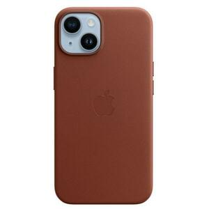 Protectie Spate Apple Leather pentru Apple iPhone 14 , Magsafe (Maro) imagine
